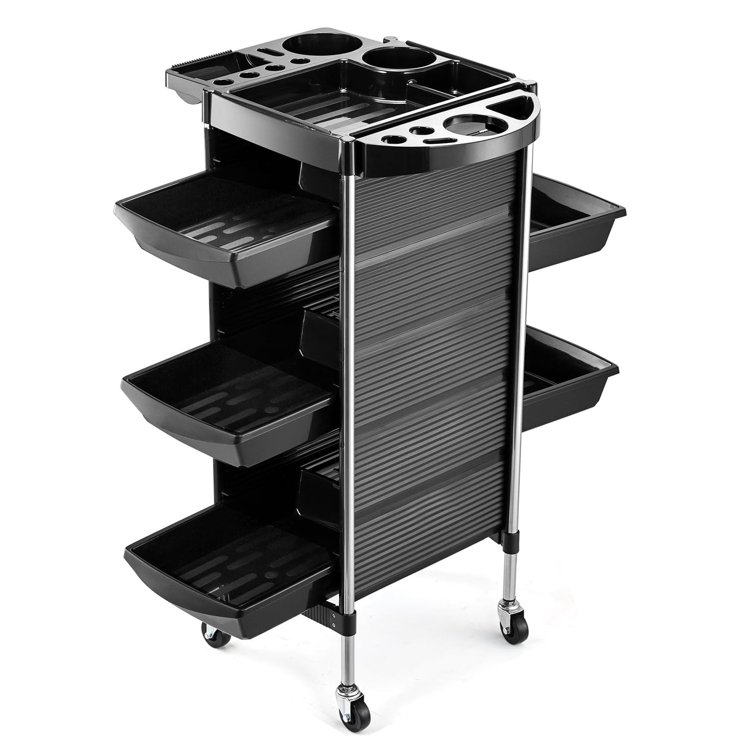 Yueieoun Hair Salon Cart with Worktop, Salon Trolley with Wheels, 5-Drawer Trays Rolling Salon Station, Hair Salon Beauty Storage Cart, Salon Rolling Cart for Hair Stylist Hairdresser Beauty Tattoo